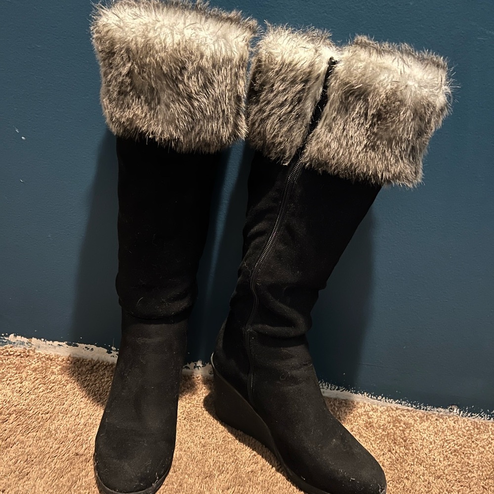 Tall Fur Boots